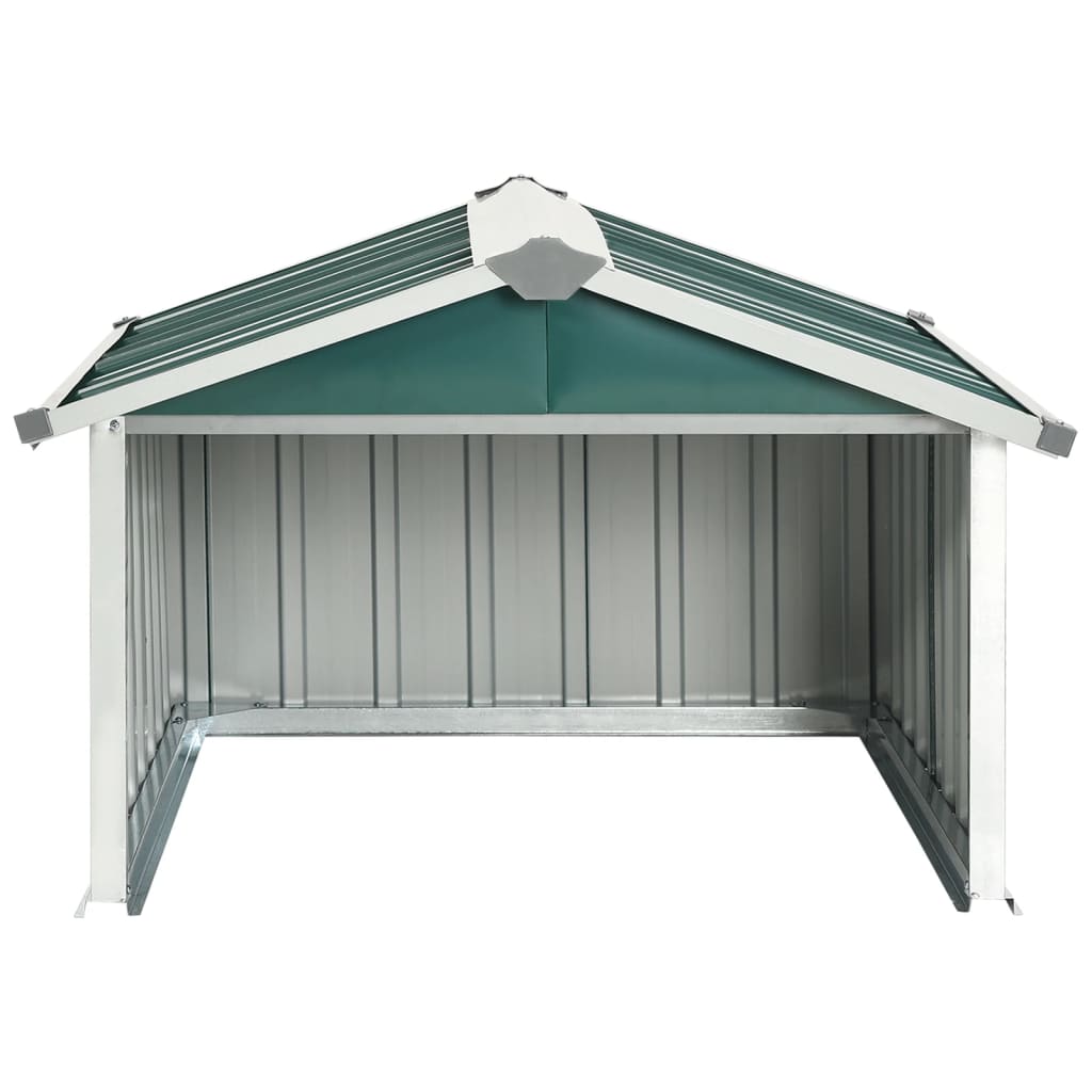 Abrigo para corta-relva 92x97x63 cm aço galvanizado verde