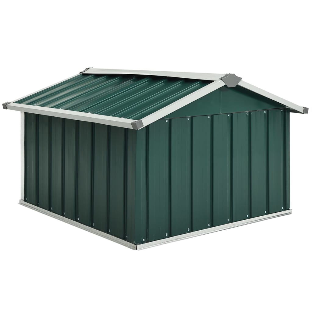 Abrigo para corta-relva 92x97x63 cm aço galvanizado verde