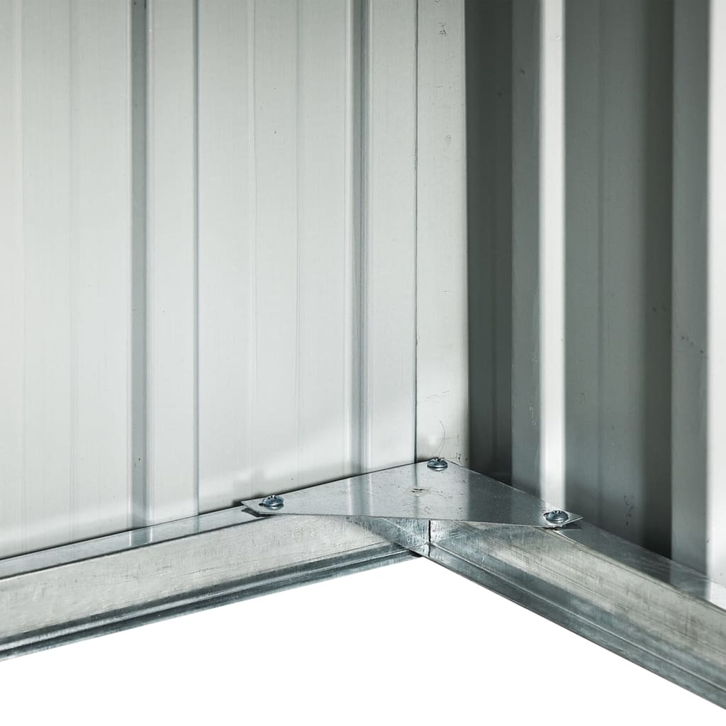 Abrigo para corta-relva 92x97x63 cm aço galvanizado cinzento