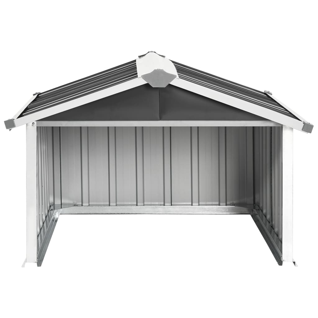 Abrigo para corta-relva 92x97x63 cm aço galvanizado antracite