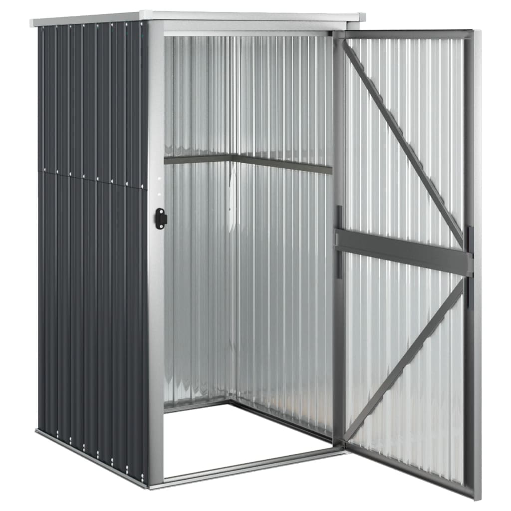 Abrigo ferramentas jardim 88x89x161cm aço galvanizado antracite