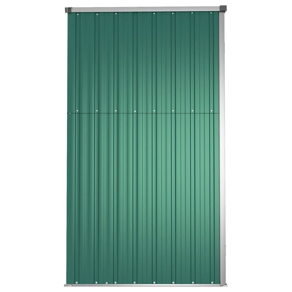 Abrigo ferramentas jardim 225x89x161cm aço galvanizado verde