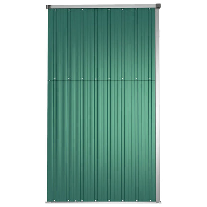 Abrigo ferramentas jardim 225x89x161cm aço galvanizado verde