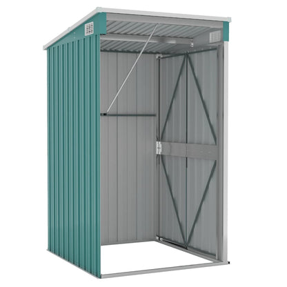 Abrigo suspenso p/ jardim 118x100x178 cm aço galvanizado verde