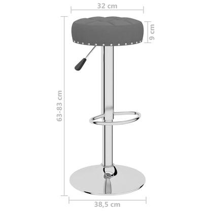 Bancos de bar 2 pcs tecido cinzento-escuro