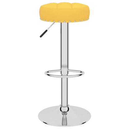 Bancos de bar 2 pcs tecido amarelo mostarda