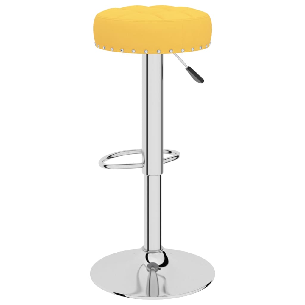 Bancos de bar 2 pcs tecido amarelo mostarda