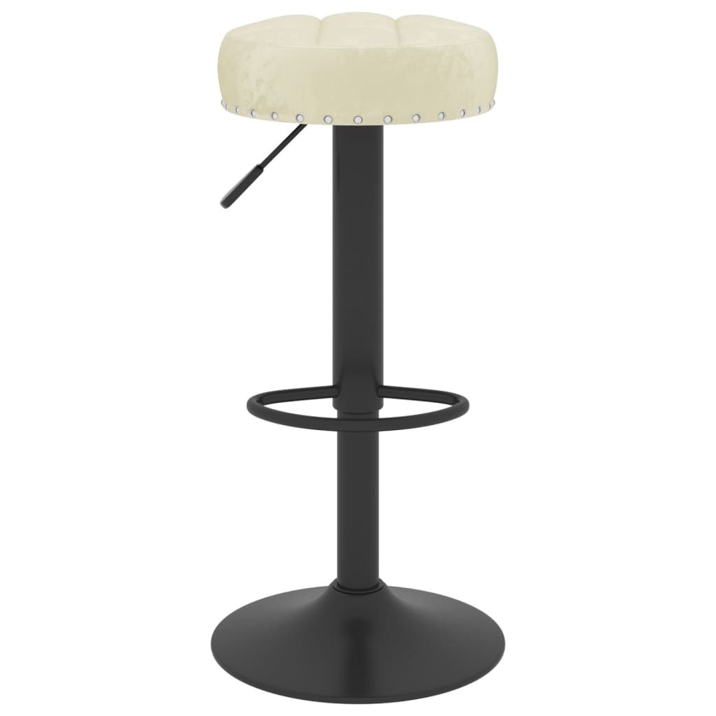 Bancos de bar 2 pcs veludo creme