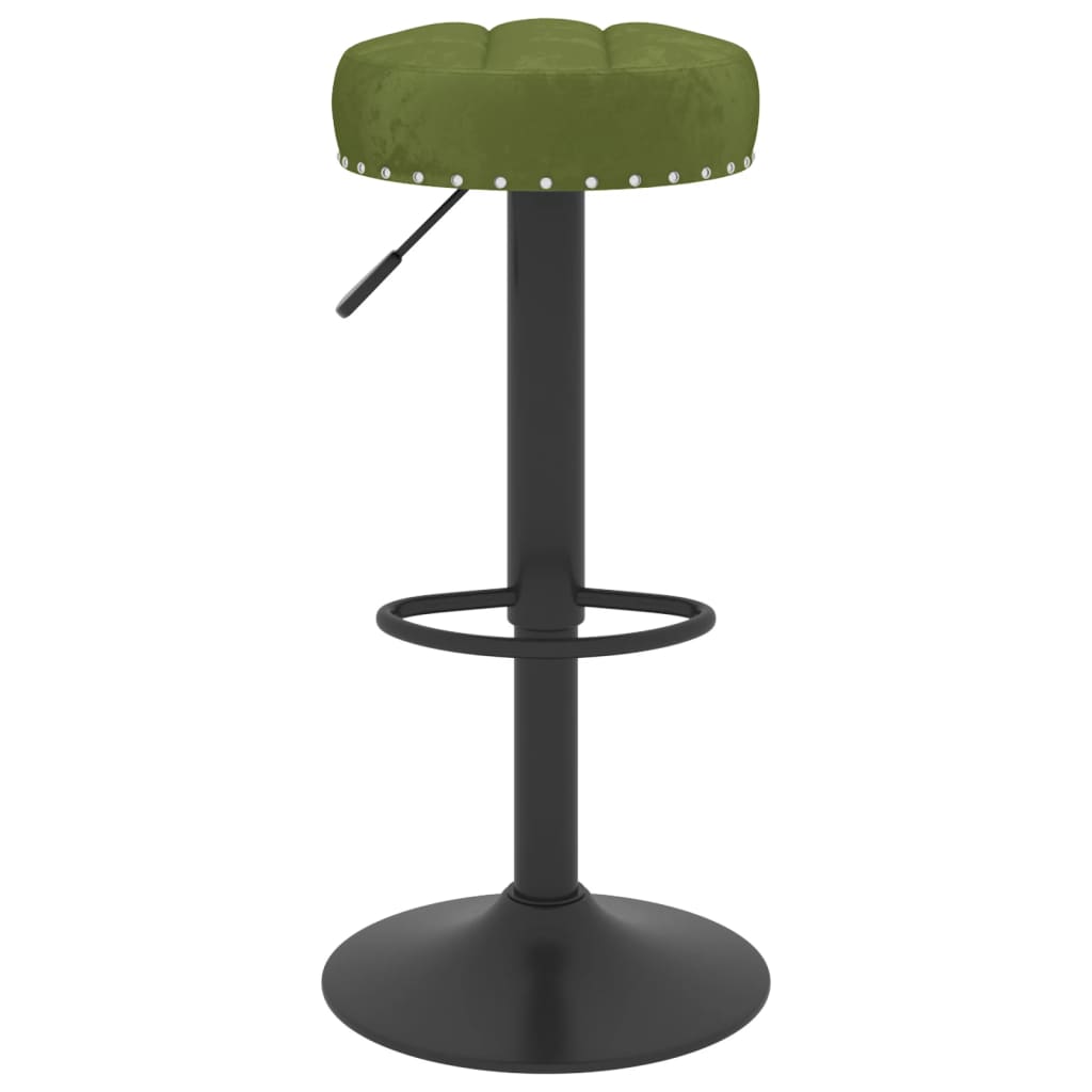 Bancos de bar 2 pcs veludo verde-claro