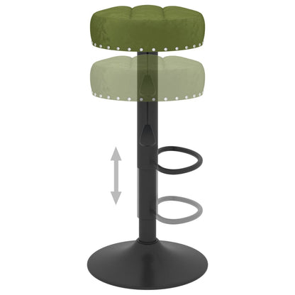 Bancos de bar 2 pcs veludo verde-claro