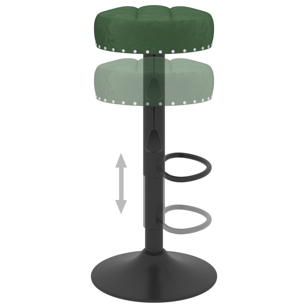 Bancos de bar 2 pcs veludo verde-escuro