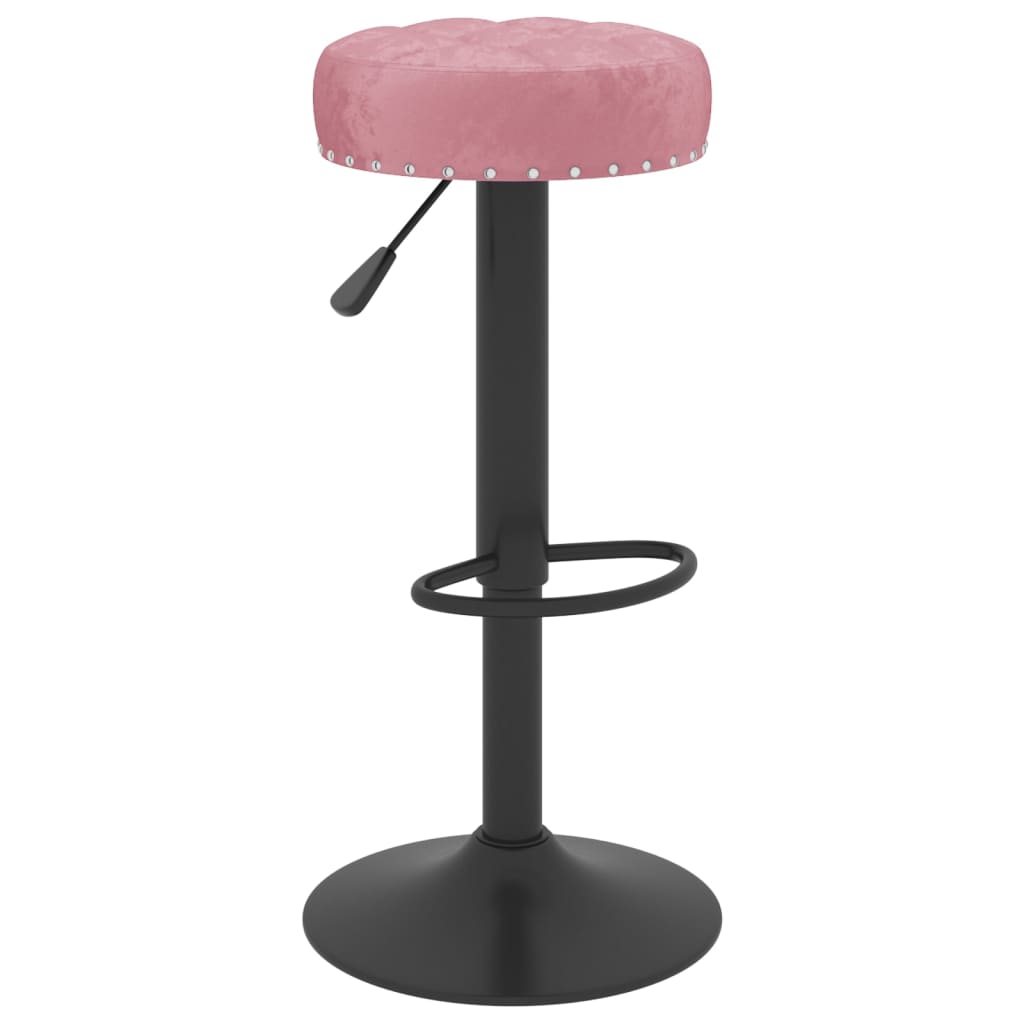 Bancos de bar 2 pcs veludo rosa