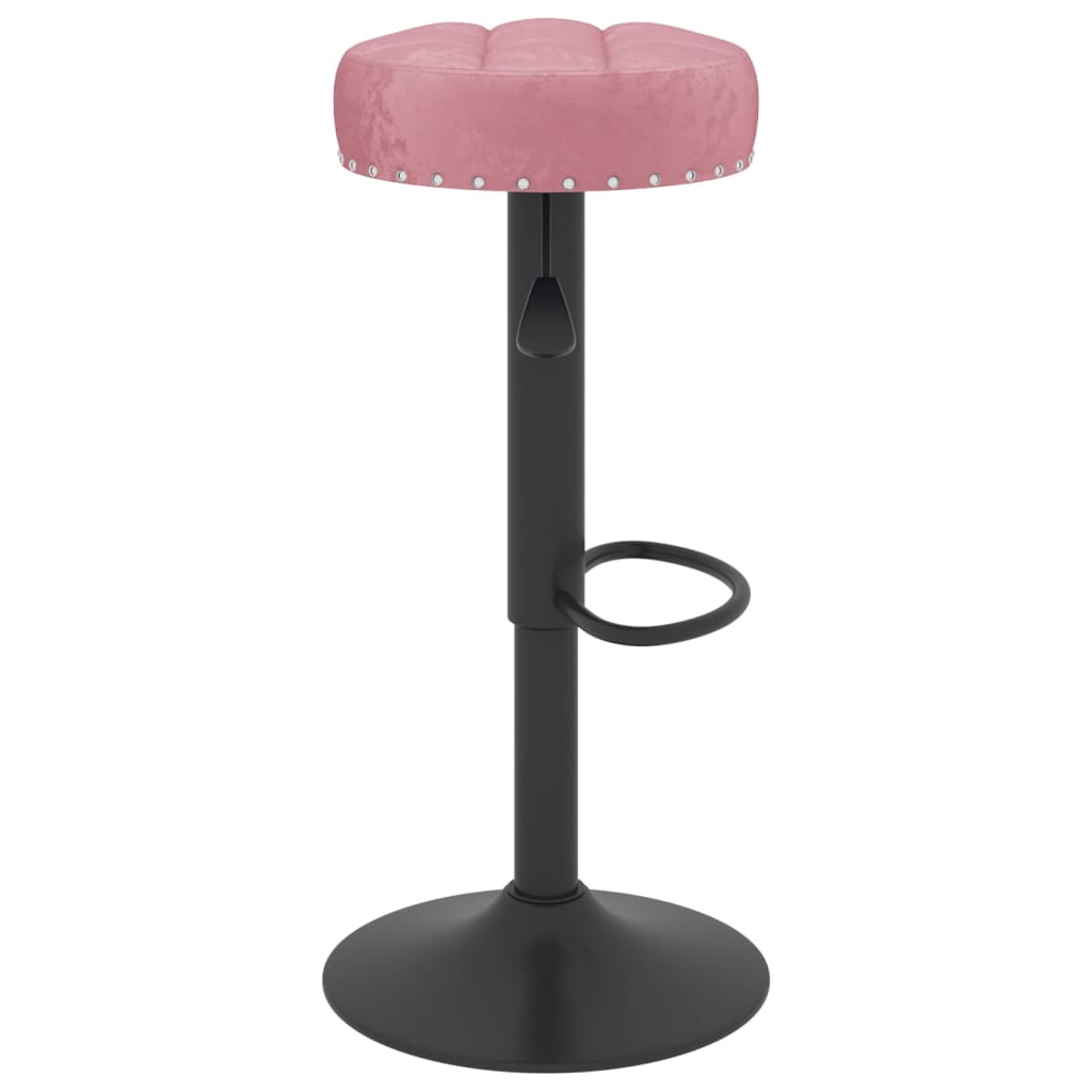 Bancos de bar 2 pcs veludo rosa