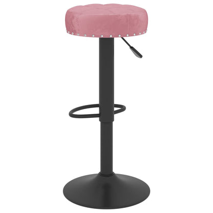 Bancos de bar 2 pcs veludo rosa