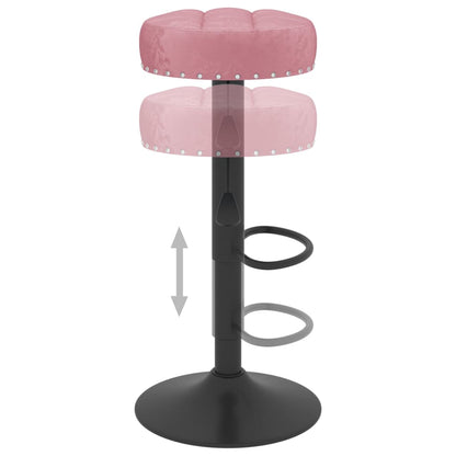 Bancos de bar 2 pcs veludo rosa