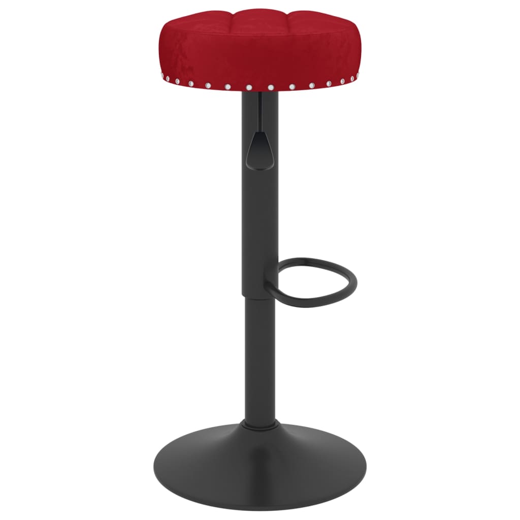 Bancos de bar 2 pcs veludo vermelho tinto