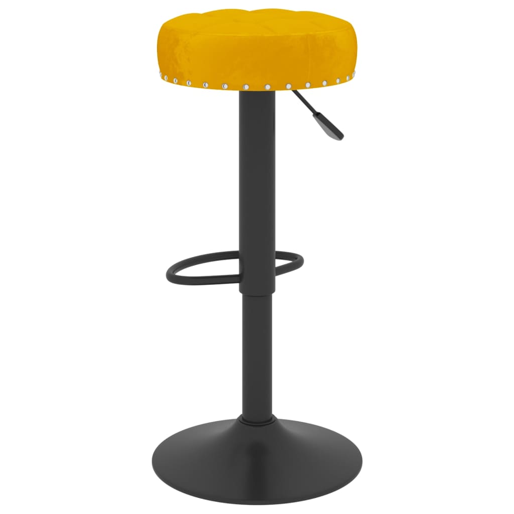 vidaXL Bancos de bar 2 pcs veludo amarelo mostarda