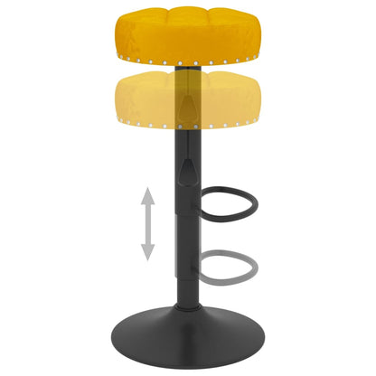 vidaXL Bancos de bar 2 pcs veludo amarelo mostarda