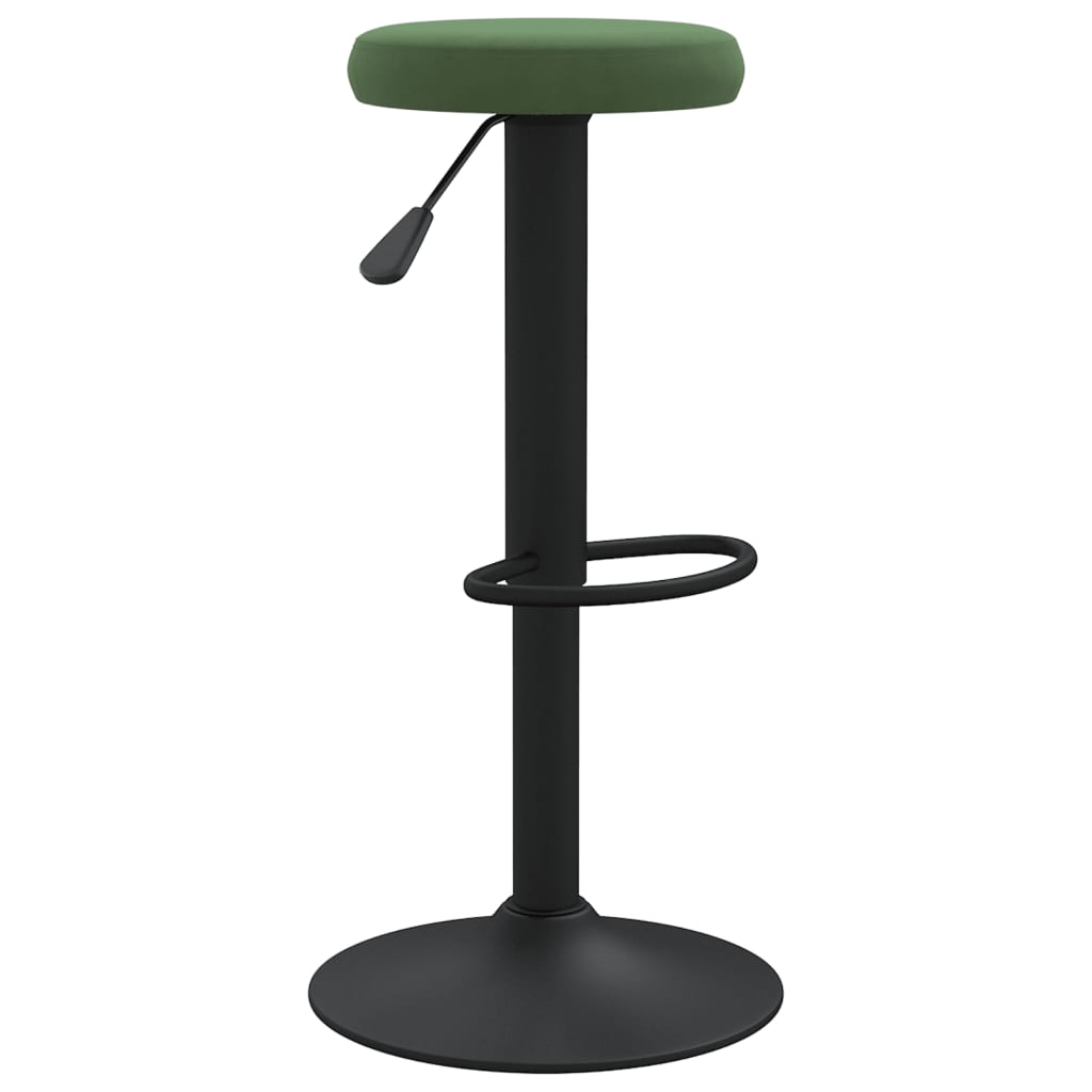 Bancos de bar 2 pcs veludo verde-escuro