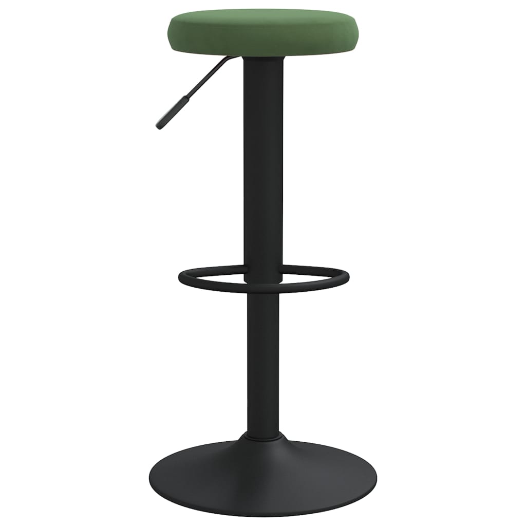 Bancos de bar 2 pcs veludo verde-escuro