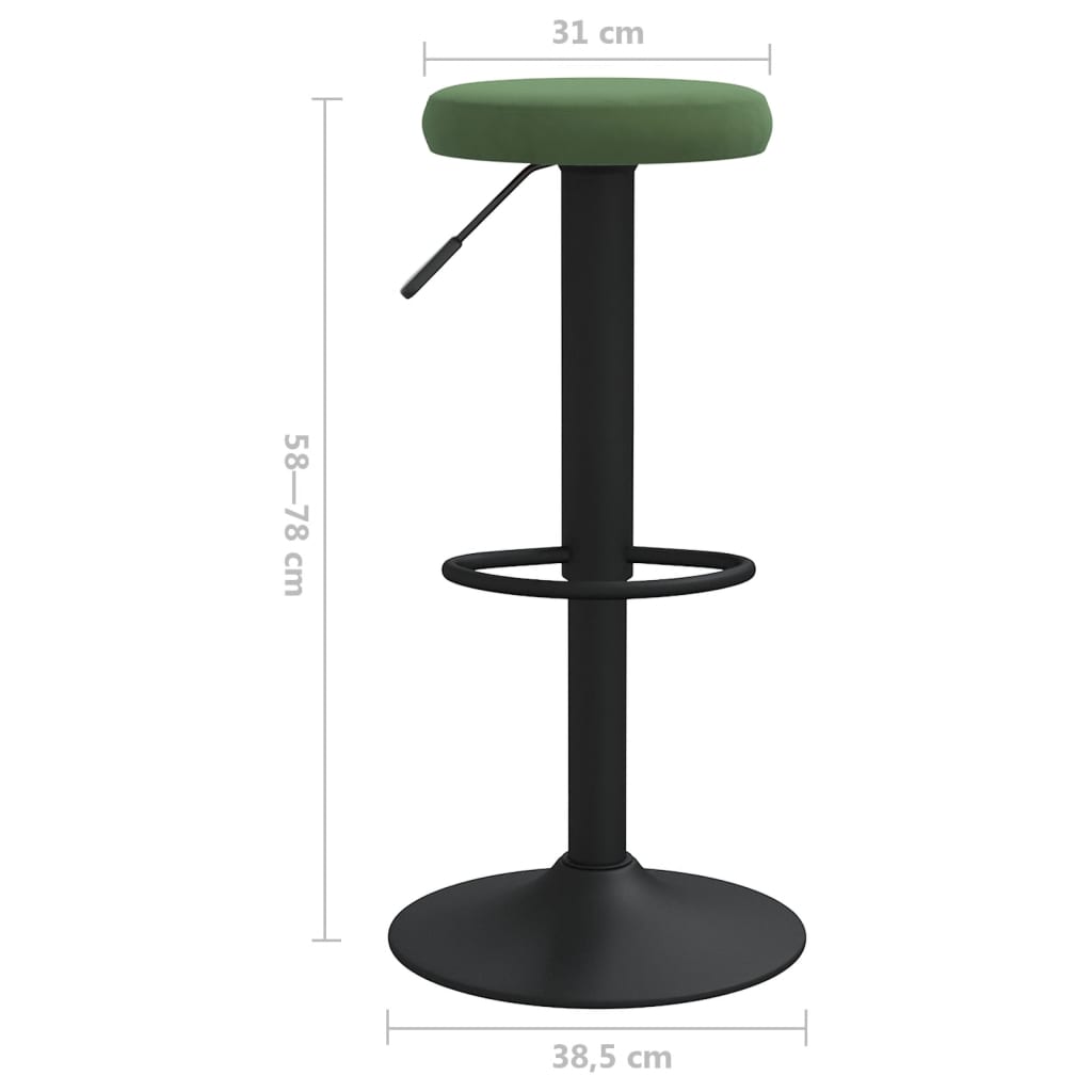 Bancos de bar 2 pcs veludo verde-escuro