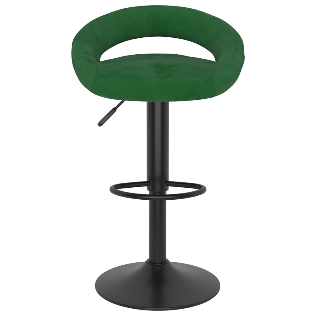 Bancos de bar 2 pcs veludo verde-escuro