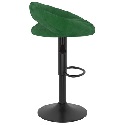 Bancos de bar 2 pcs veludo verde-escuro