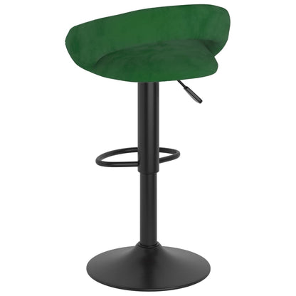 Bancos de bar 2 pcs veludo verde-escuro