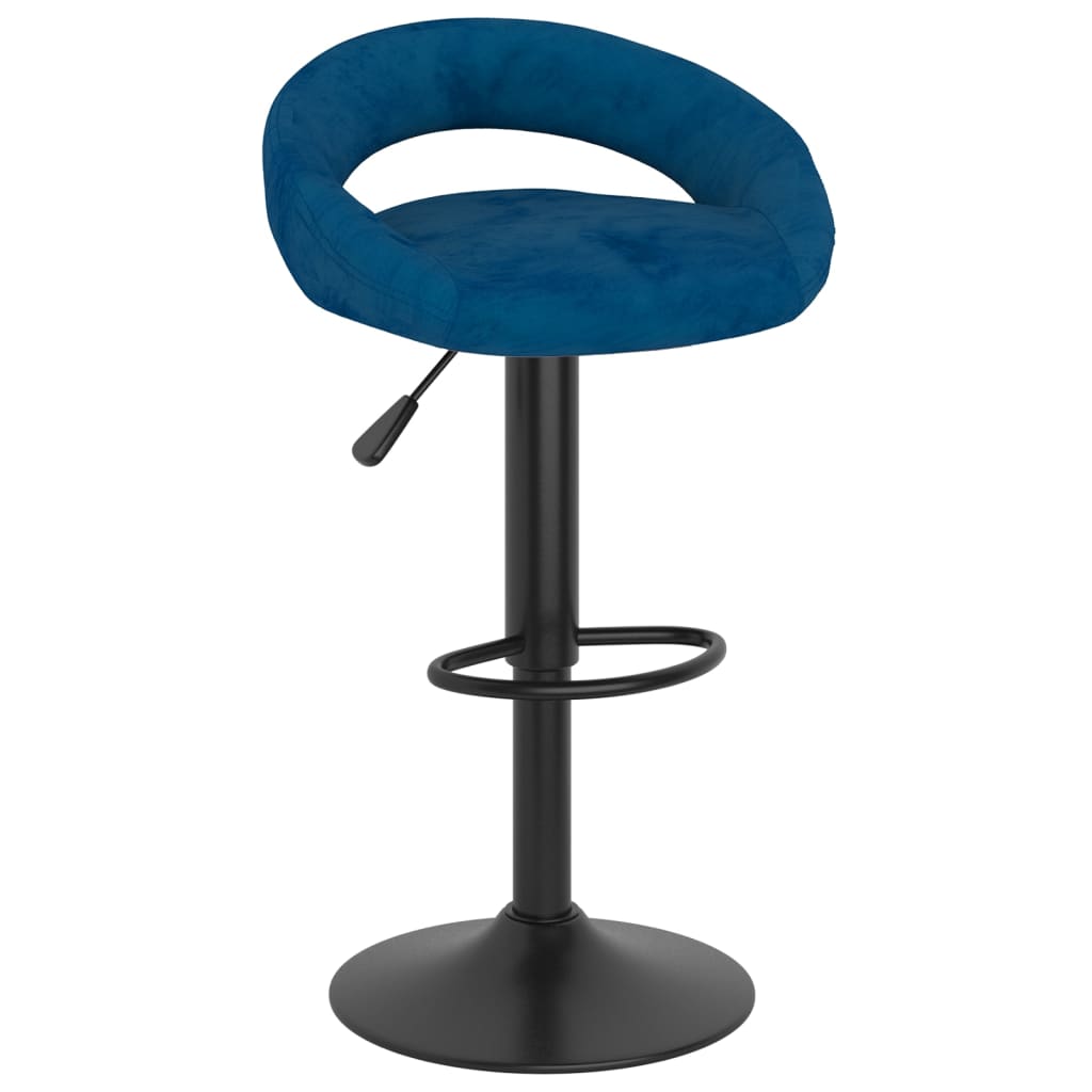 Bancos de bar 2 pcs veludo azul