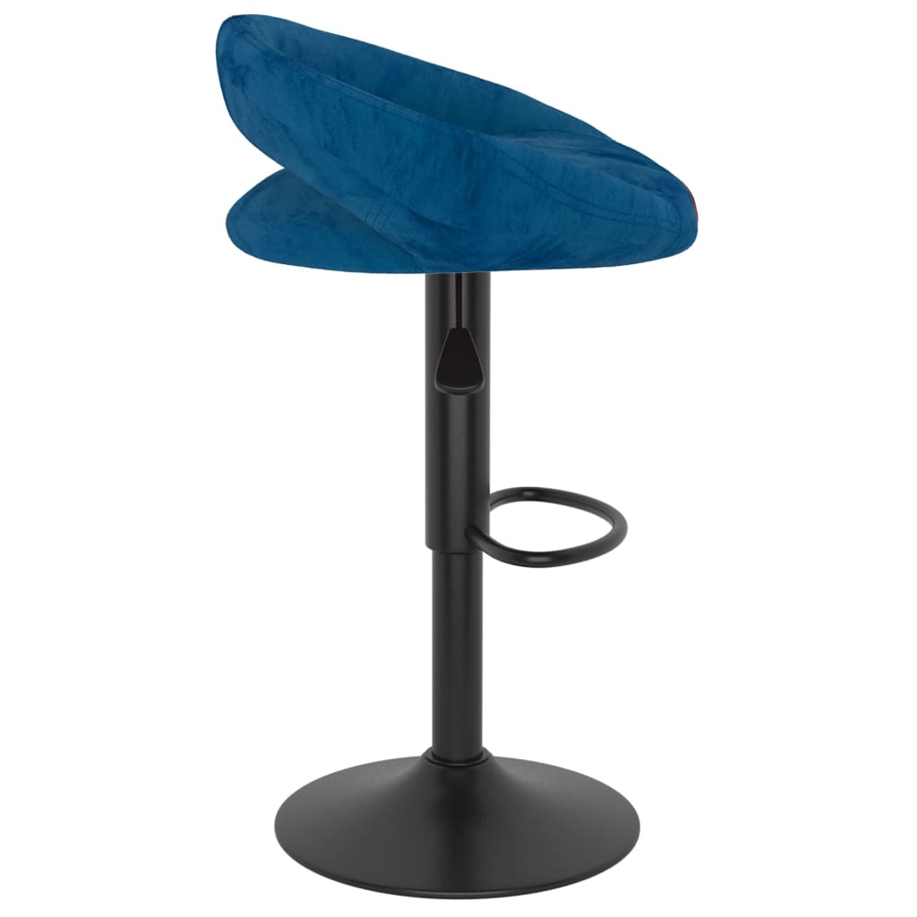 Bancos de bar 2 pcs veludo azul