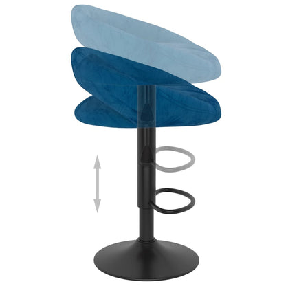 Bancos de bar 2 pcs veludo azul