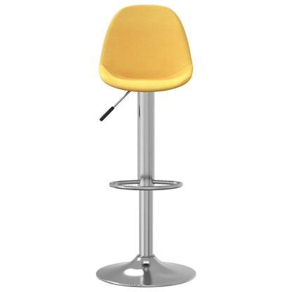 Bancos de bar 2 pcs tecido amarelo mostarda