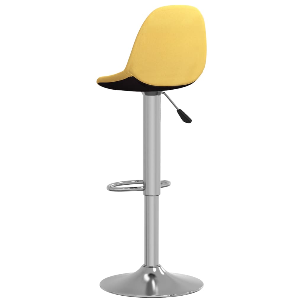 Bancos de bar 2 pcs tecido amarelo mostarda