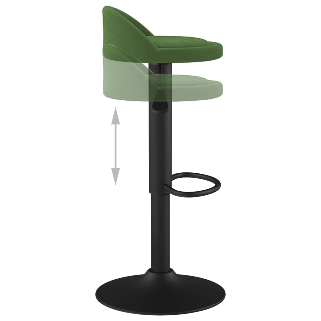 Bancos de bar 2 pcs veludo verde-escuro