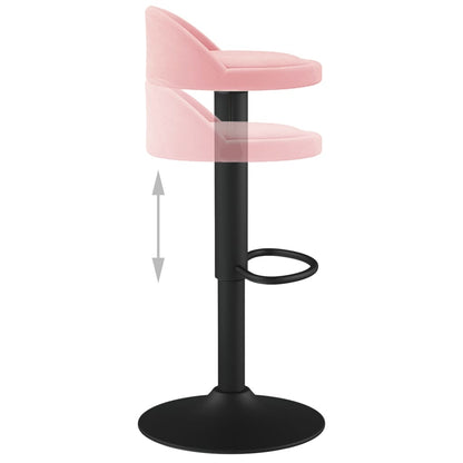 Bancos de bar 2 pcs veludo rosa