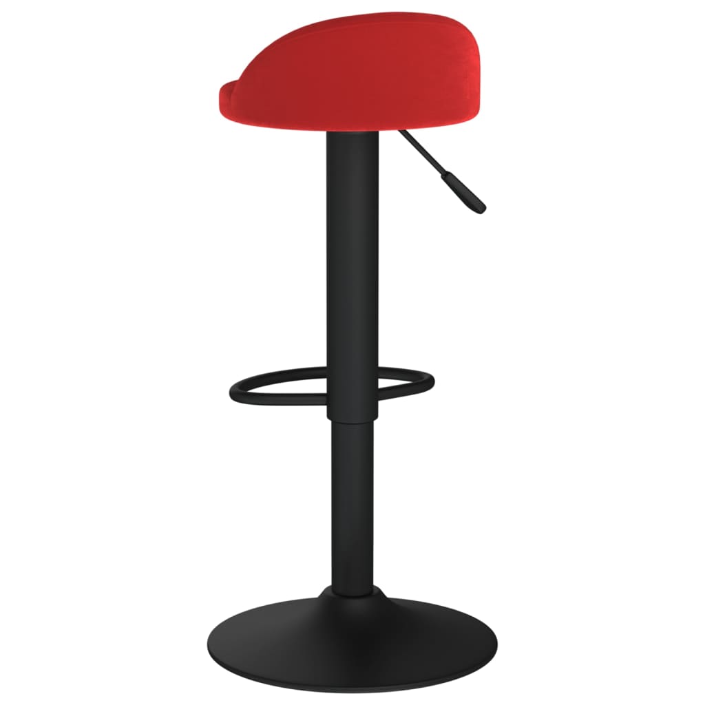 Bancos de bar 2 pcs veludo vermelho tinto