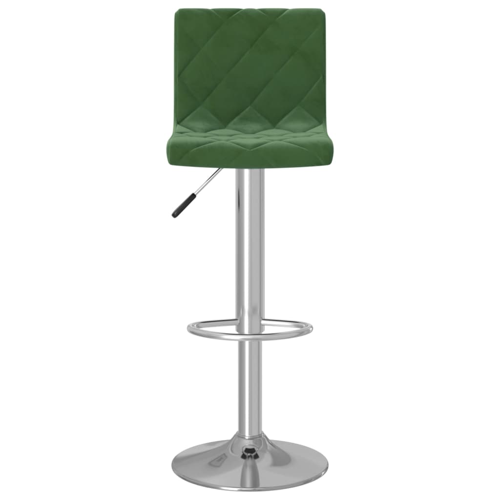 Bancos de bar 2 pcs veludo verde-escuro