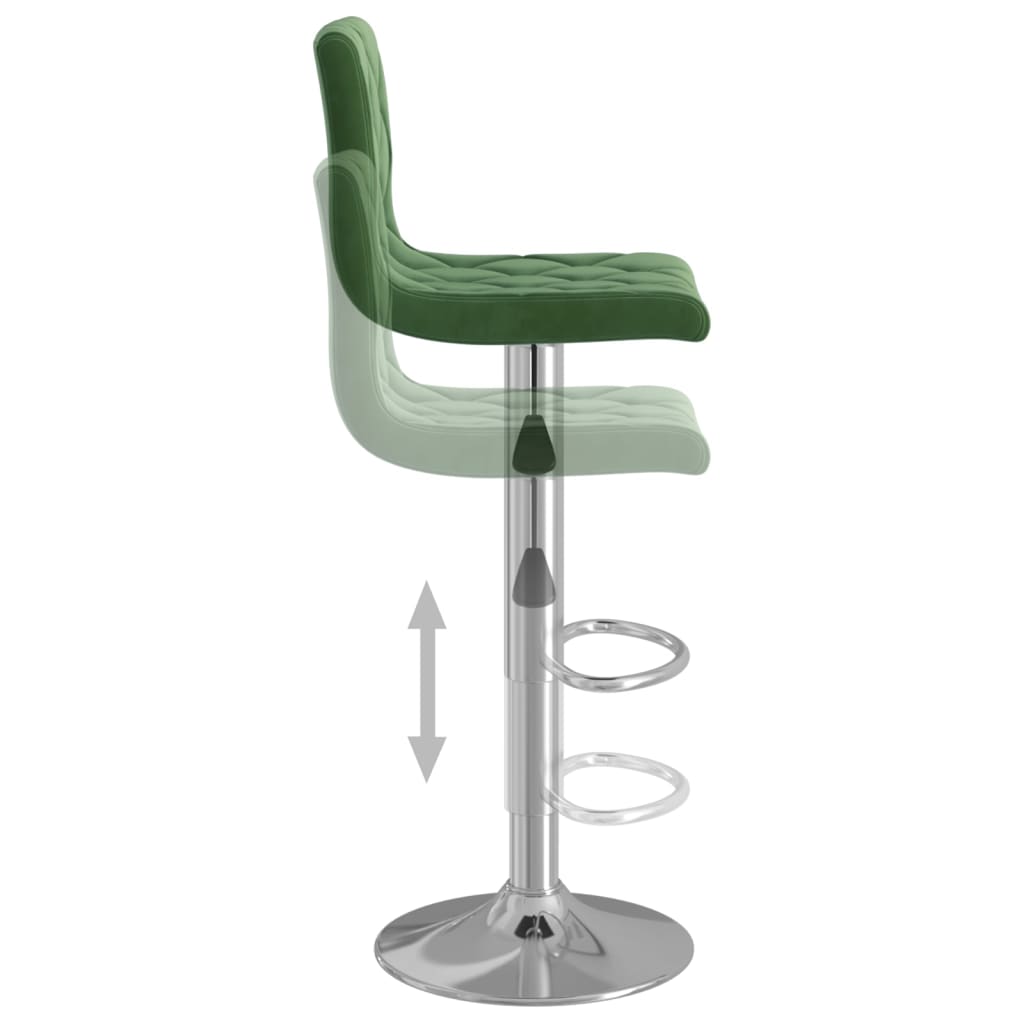 Bancos de bar 2 pcs veludo verde-escuro