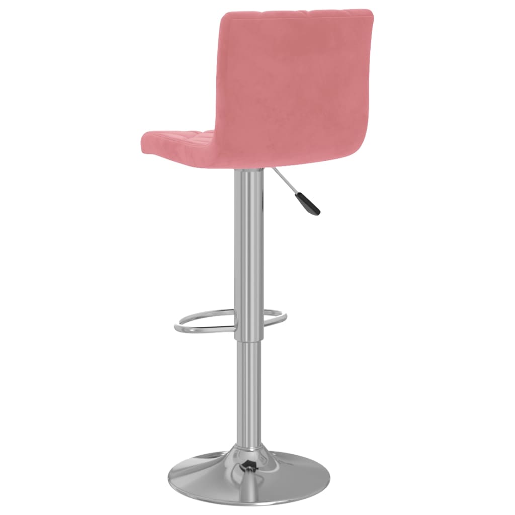 Bancos de bar 2 pcs veludo rosa