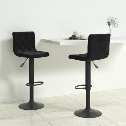 Bancos de bar 2 pcs veludo preto