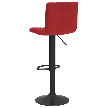 Bancos de bar 2 pcs veludo vermelho tinto