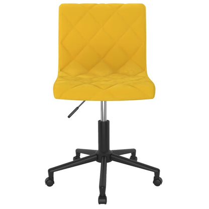 Cadeiras de jantar giratórias 2 pcs veludo amarelo mostarda