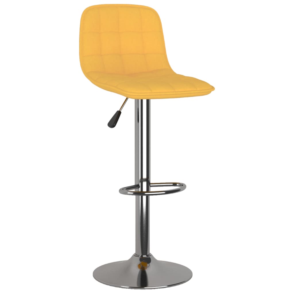 Bancos de bar 2 pcs tecido amarelo