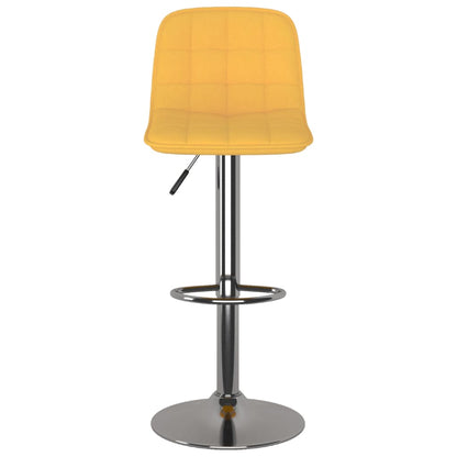 Bancos de bar 2 pcs tecido amarelo