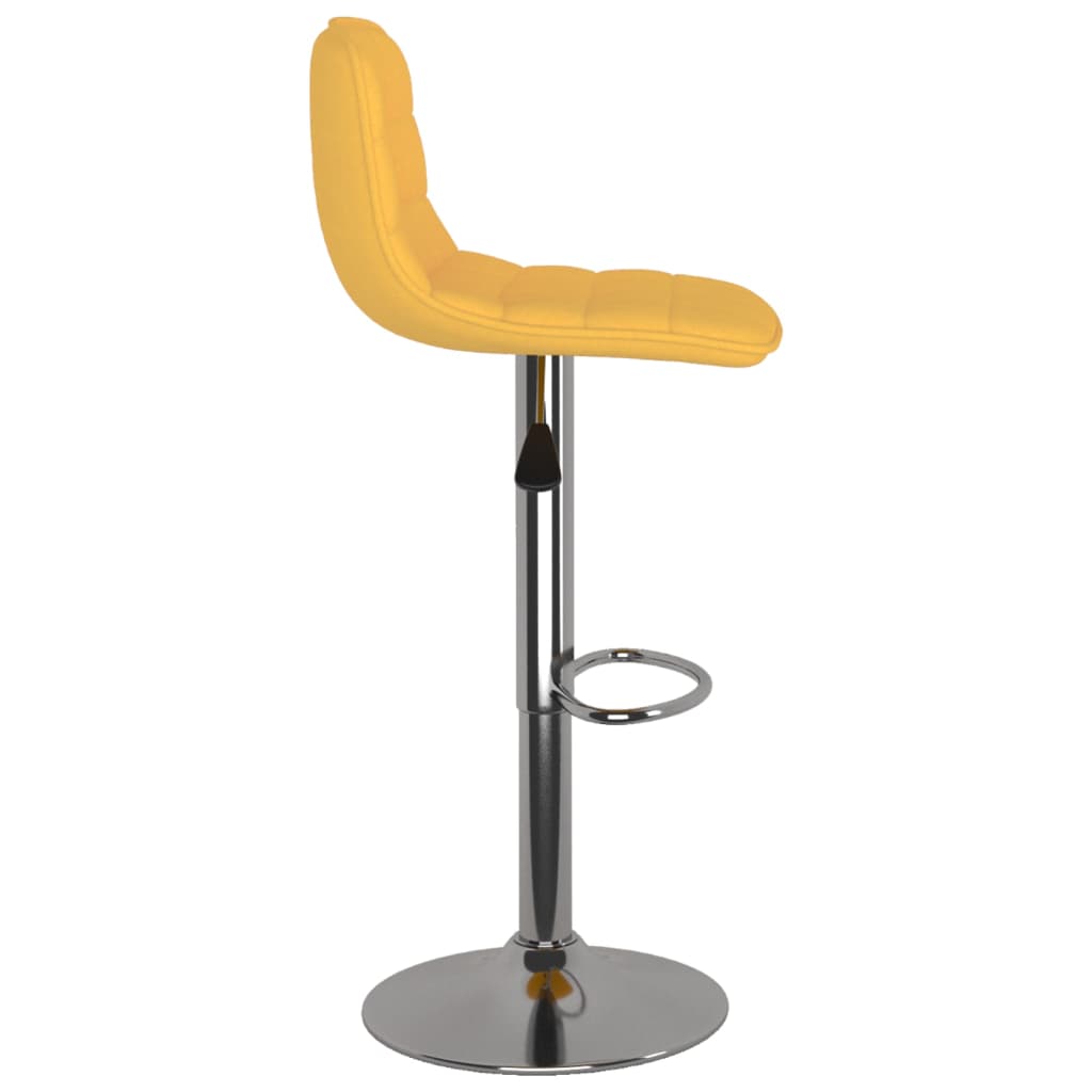 Bancos de bar 2 pcs tecido amarelo