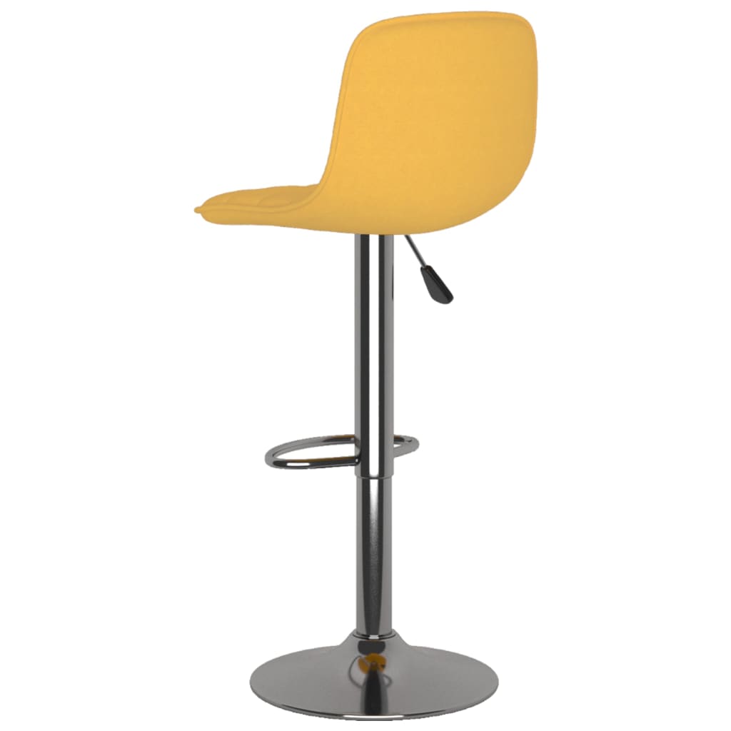 Bancos de bar 2 pcs tecido amarelo