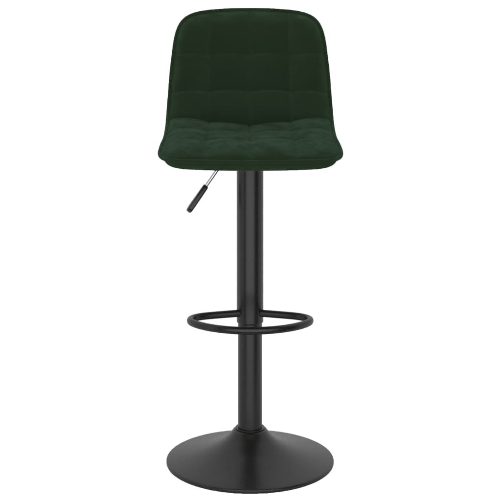 Bancos de bar 2 pcs veludo verde-escuro