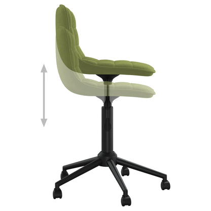 Cadeiras de jantar giratórias 2 pcs veludo verde-claro