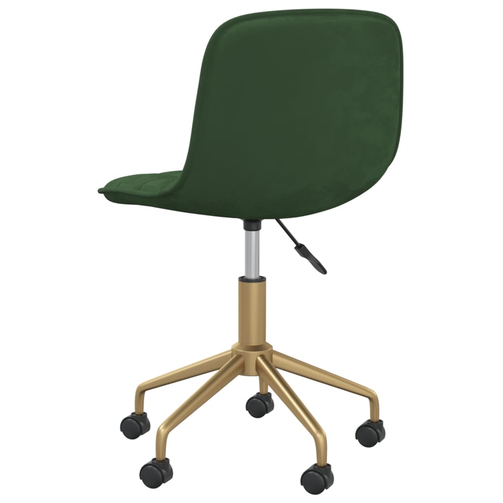 Cadeiras de jantar giratórias 2 pcs veludo verde-escuro