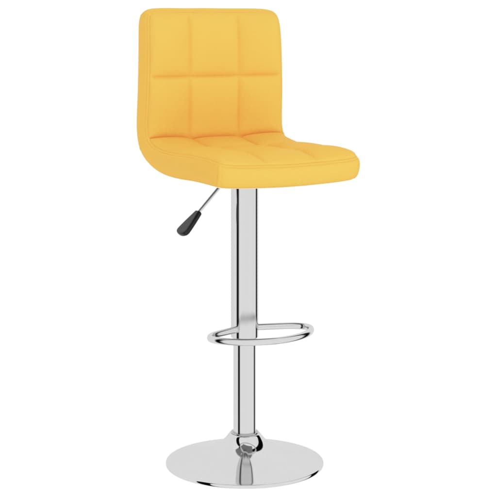 Bancos de bar 2 pcs tecido amarelo mostarda